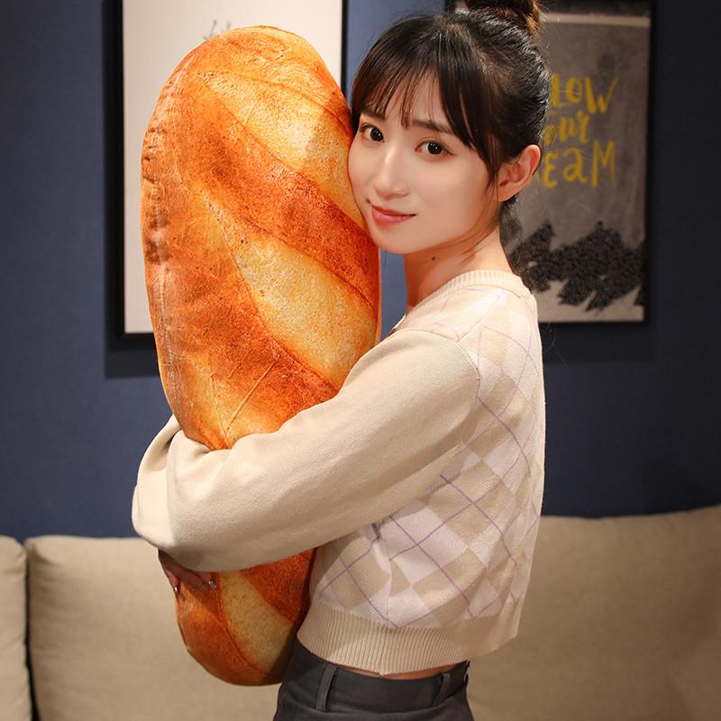 French Bread Plush Pillow - Soft Plush Stuffed Food Decor - Cute Sleeping Companion 2