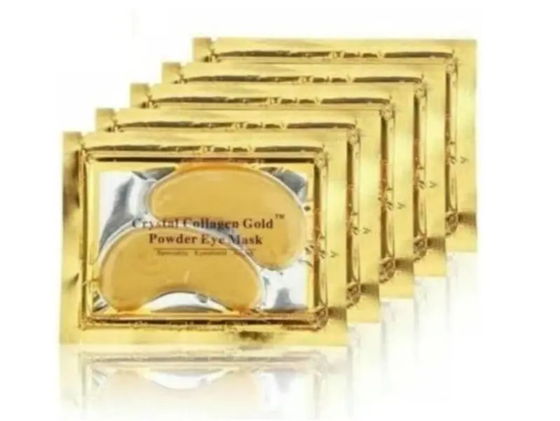 10 Pair Crystal Collagen 24k Gold Under Eye Gel Pad Face Mask Anti Aging Wrinkle Gel Under Eye Patches, Vegan Cruelty-Free Self CareSkincare Tools