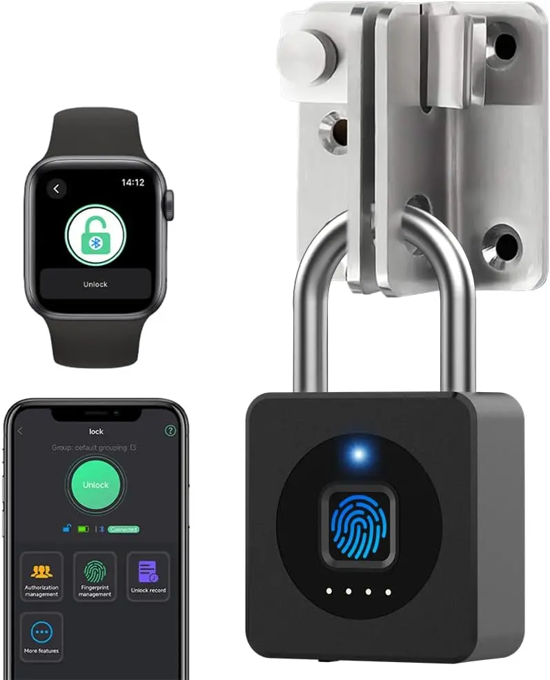 Fingerprint Lock Keyless Waterproof Anti-Theft Smart Lock Fingerprint Padlock