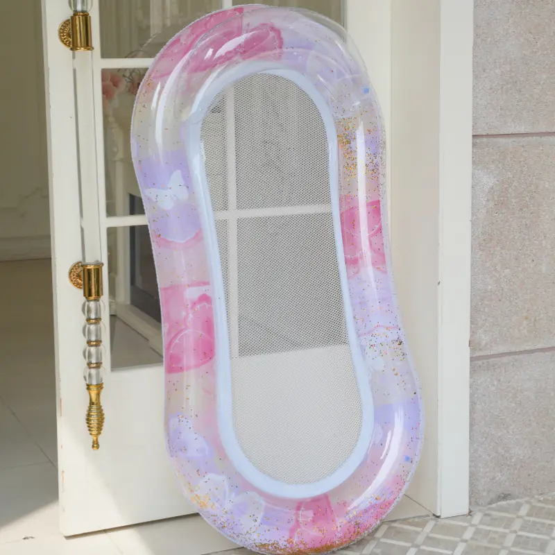 1 Count Inflatable Pool Hammock, Pool Float, Water Hammock Multi Purpose, Inflatable Pool Floats for Adults, Nonstick PVC Material, Swimming Float for Outdoor. Summer Pool Float Water Hammock, Swimming Pool Floating Chair. Summer Pool Party Essential. 3