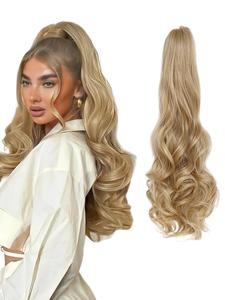 24 Inch Long Body Wavy Ponytail Extension, Natural Fluffy Hair Piece, Synthetic Hair Piece for Women, Heat Resistant Hair Piece for Daily & Party Hairstyle Ideas