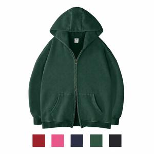 FAIABLE Unisex Oversized Acid Wash Sweatshirt with Double Zipper – Soft Fabric Washed Long Sleeve Pullover for Ultimate Comfort and Vintage Style – Minimalist Tops Perfect Basic Hoodie for Every Casual Occasion