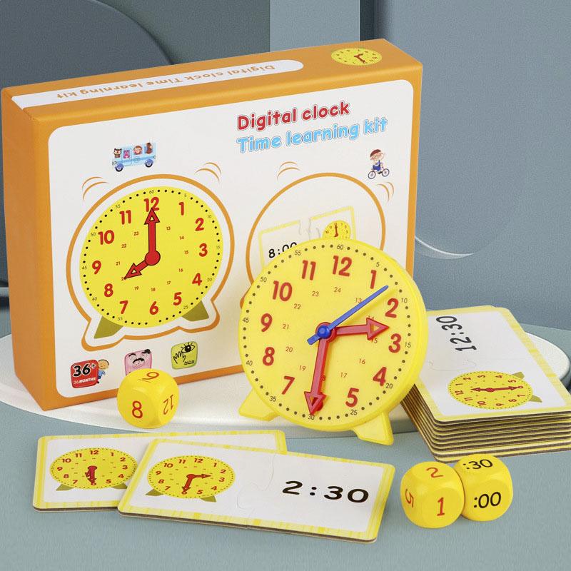 Children Montessori Clock Educational Toys Hour Minute Second Cognition Matching Puzzle Toys Kids Early Preschool Teaching Aids 7