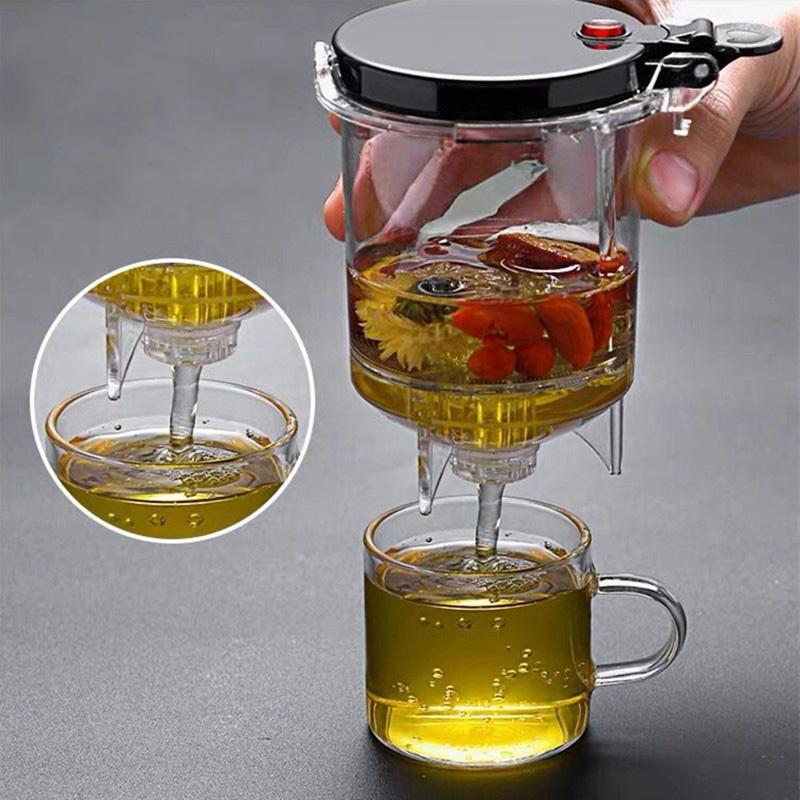 Heat Resistant Glass Teapot Puer Kettle Tea Infuser Chinese Kung Fu Teawear Set High Borosilicate Thickening Heatable Pot Teacup 4
