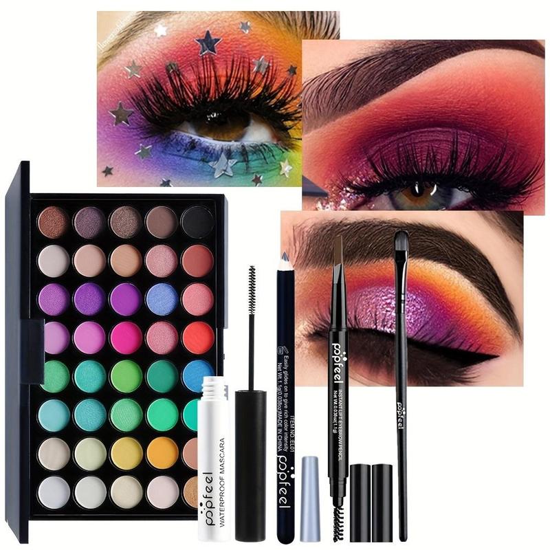 Product Introduction of 40 colors Nude Eyeshadow Set with Mascara, Eyeliner, and Eyebrow Pencil - Complete Eye Makeup Kit for a Natural and Glamorous Look 6