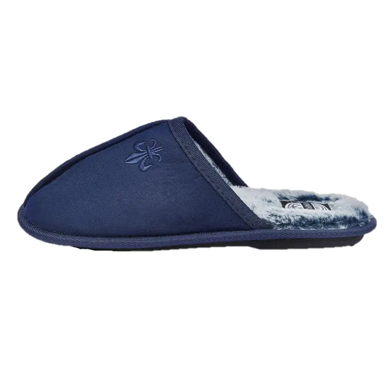 Men's Microfibre Slip-On Faux Fur Lined Memory Foam Mule Slippers 1