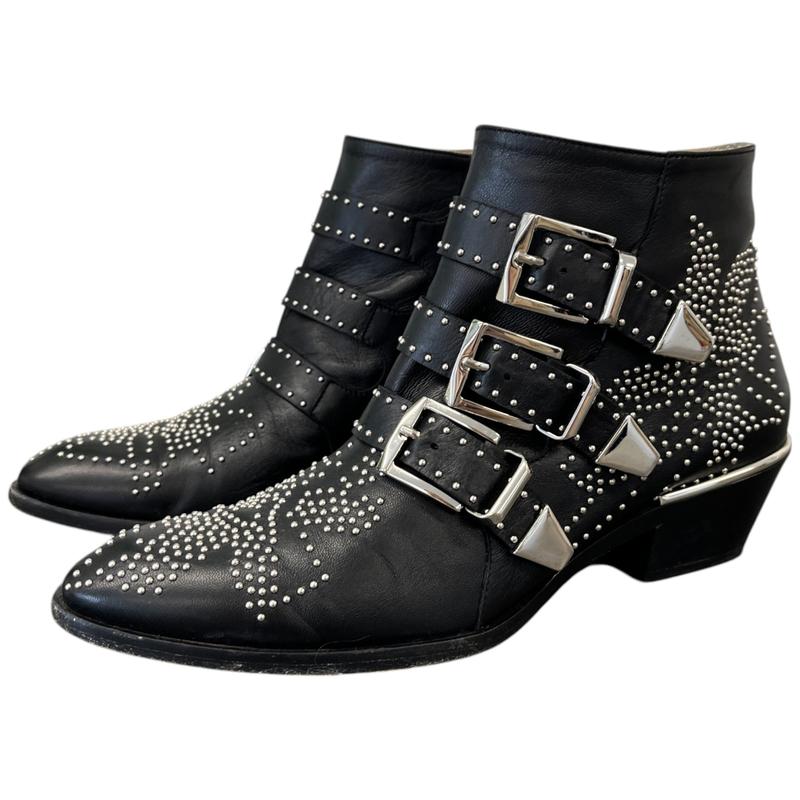Women's Susanna 40 Studded Leather Ankle Boots Black Size EU 36.5 / UK 3.5 7
