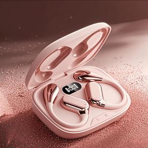 Wireless Earphone, Open-ear Design Earphone with Charging Case, Noise Cancelling Headphone with Touch Control for Gaming, Sports, Running