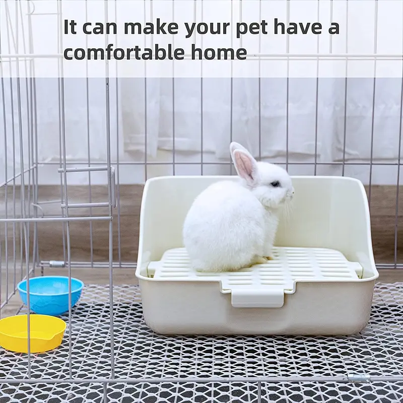 Rabbit Cage Litter Box Easy to Clean Potty Trainer for for Small Animal/rabbit/guinea Pig/ferret/ 7