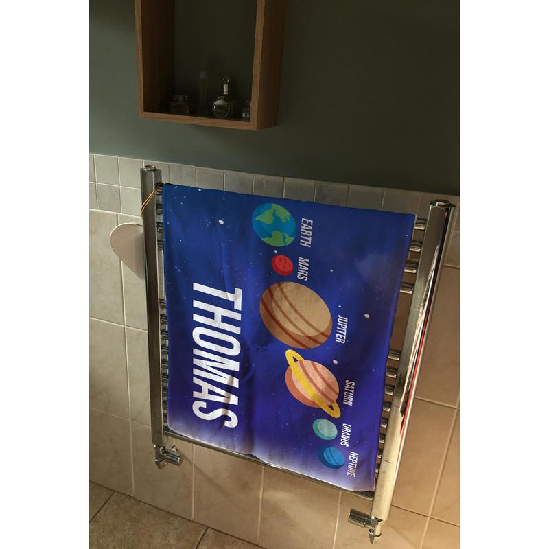 Personalised Children's Towel Planets Solar System 1