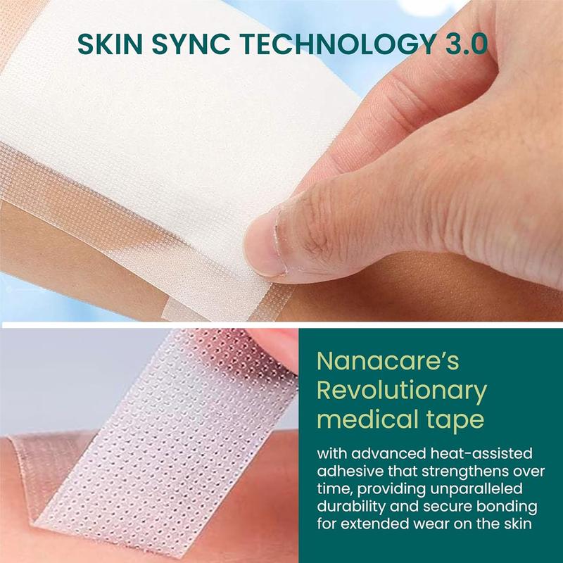 Transparent Medical Tape 2.5cm x 9.1m 4 Rolls for Skin, Dressings, and Face - Clear Micropore Tape - Anti Snore Snoring Aids Healthcare Kit 3