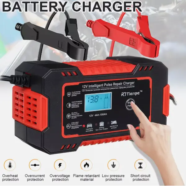 12V Automatic Car Battery Charger Smart Jump Starter Pulse Repair AGM/GEL UK