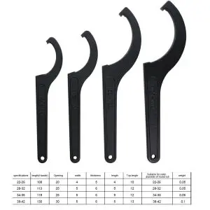 4x Heavy Duty Metal Motorcycle Shock Absorber C Spanner Wrench Bike Repair Tool 1