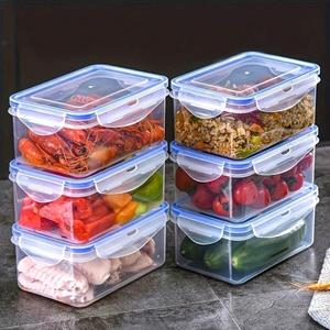Food Storage Container, 4 Counts/set Clear Food Storage Box with Lid, Food Storage Container for Home Kitchen, Kitchen Accessories, Utensils