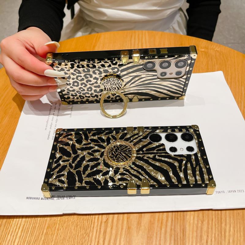 [Glitter Phone Case] Glitter Phone Case | Fashionable Leopard Print for Samsung S25 Ultra, S24 Ultra, S25, S24, S23 FE, S22, S21 FE Plus, Note20 Ultra, A16, A55, A15, A35, A25, A36, A56, A14, A54, A53, A52, A23, A32, A33, A34, A24, A13 5