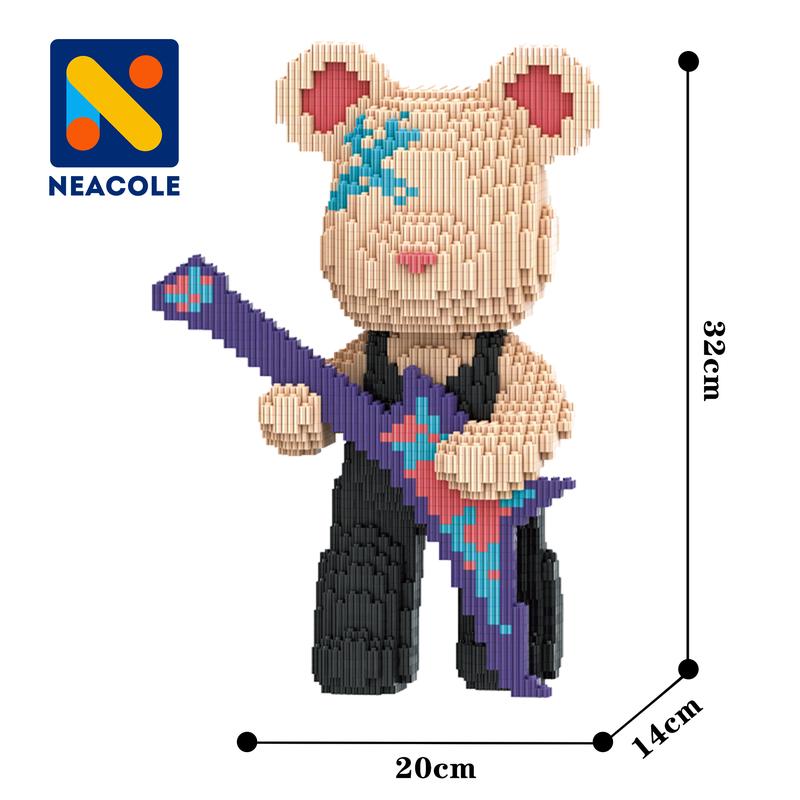 (Medium Bear) Bear Building Block, Neacole building block, 2025 New Year Gift, Gift for kids,Neacole New design bear, Princess Bear, Flower bear, Gift for your lover,Creative Decoration 1