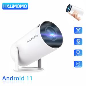 Portable Projector with Remote Control, Multi-Application Android WiFi Bluetooth-compatible Projector, Home Theater Projector, Mini Projector for Home Office, Gift for Boyfriend