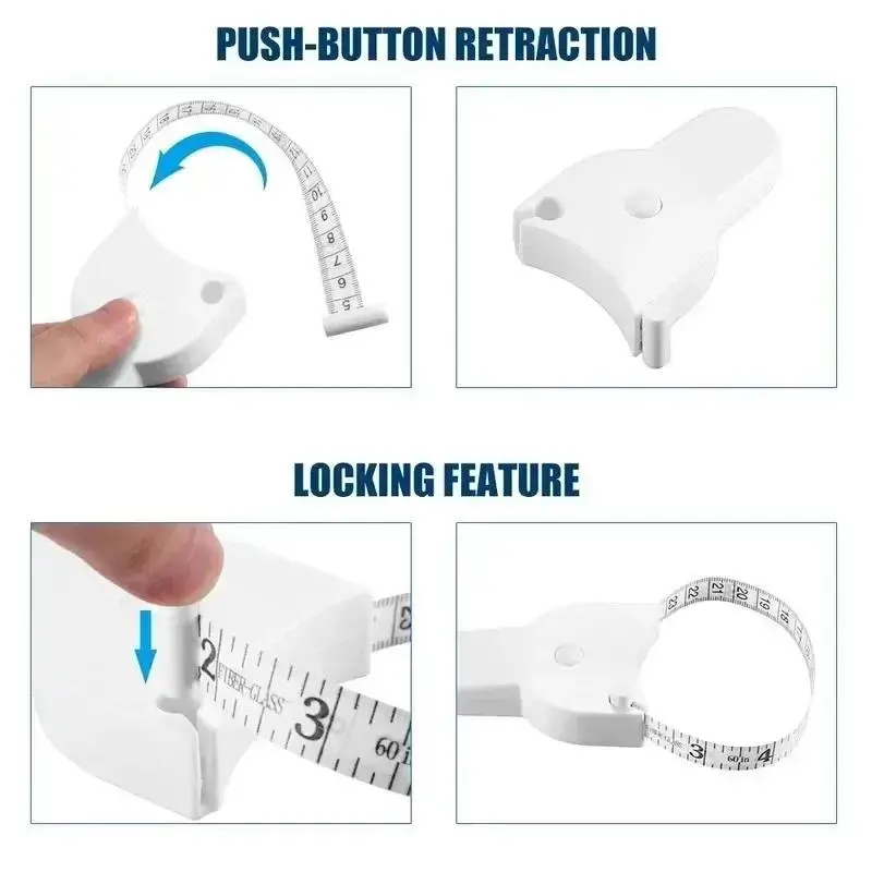 Automatic Portable Body Measuring Tape for Waist, Hip, Arm - Retractable Body Tape Measure for Accurate Measurements 3