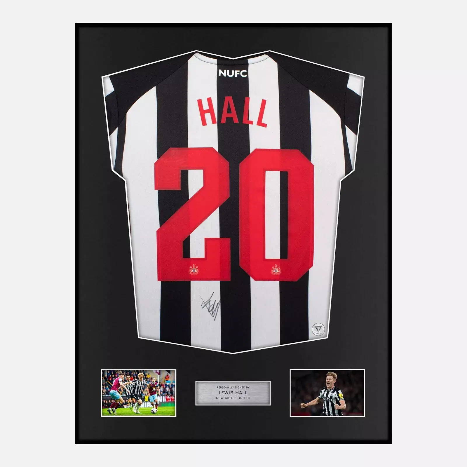 Lewis Hall Signed Newcastle United Shirt 2023-24 Home [Classic]