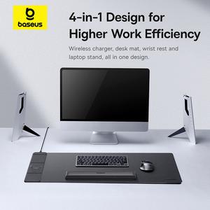 Baseus MagPro Series II Smart Desk Mat with Built-in Wireless Charger - 4-in-1 Design for Higher Work Efficiency