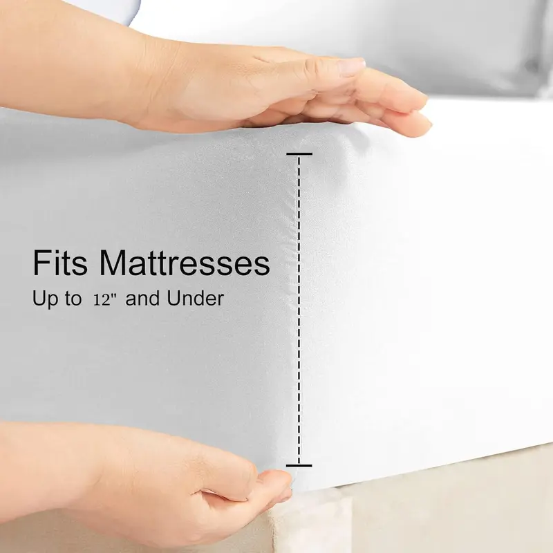 Extra Deep 30cm Fitted Sheet 100% Cotton 200TC Plain Dyed Sheets - Hypoallergenic, Wrinkle, Fade and Stain Resistant Deep Pocket Fitted Bed Sheets Available in All UK Sizes. 3