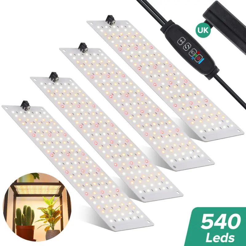 Full Spectrum Indoor Grow Light Dimmable Timer 4 Panels 540 LED Grow Light 6