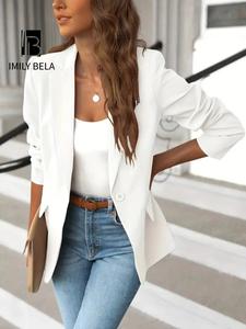 Women's Solid Button Lapel Collar Blazer, Elegant Business Suits Outerwear for Work Office Business, Minimalist Ladies Spring & Fall Clothes, Womenswear, Formal Business Suit