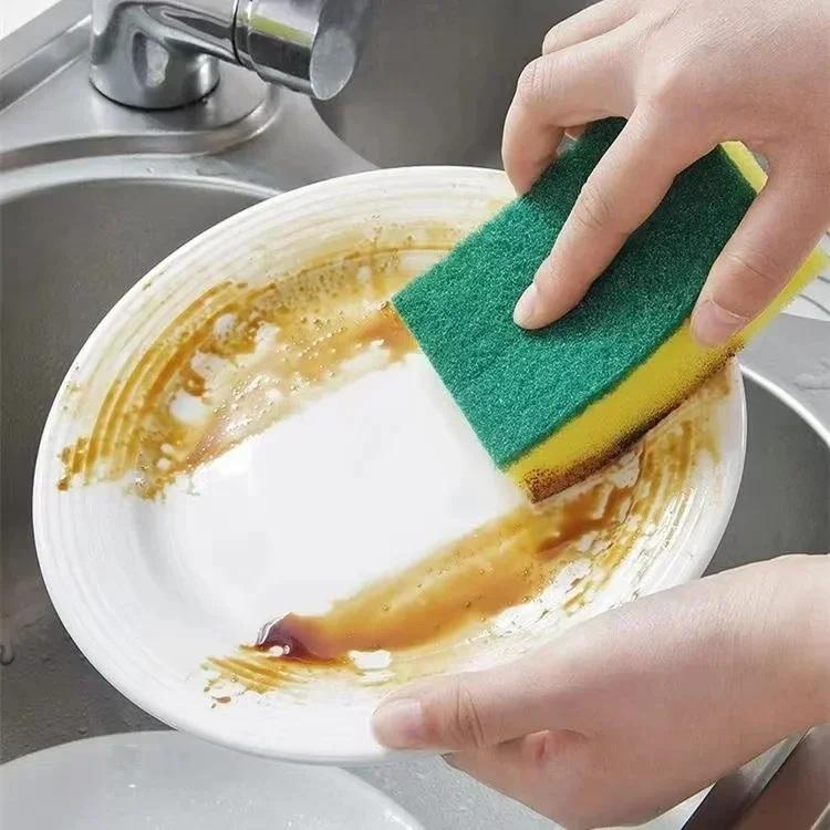 Highly absorbent Double-Sided sponge magic cleaning pot rust sponge cleaning brush kitchen grease cleaning tool 4