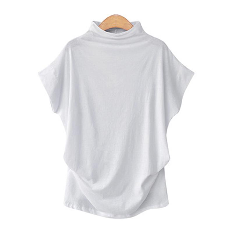 Product Introduction of 5XL Women Summer T-Shirt Short Batwing Sleeve Loose Solid Gray Turtleneck Tee Shirt 2025 New T-Shirts Femme Tees Tops 16