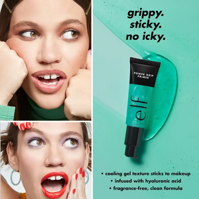 e.l.f. Power Grip Primer, Gel-Based & Hydrating Face Primer For Smoothing Skin & Gripping Makeup, Moisturizes & Primes Moisture Moisturizing 5