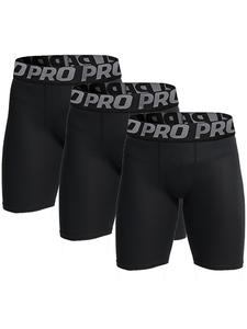 Men's Letter Tape Boxer Brief, Quick Drying Breathable Comfortable Underwear for Running Workout, Men's Shapewear for All Seasons