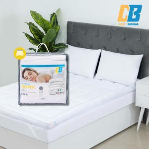 COZY BEDDING Premium Microfibre Mattress Topper 10cm Thick Hypoallergenic Breathable Quilted with Elastic Straps for Comfort & Support Machine Washable Ergonomic Design for All Sizes of Mattresses