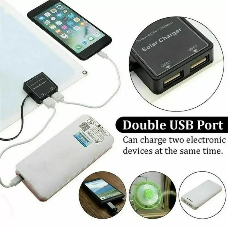 1000W Solar Panel Kit Controller 12V Battery Charger Dual USB Caravan Boat UK 7