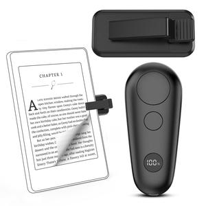 Remote Control Page Turner for Kindle Paperwhite, Camera Video Recording Remote Triggers, USB Rechargeable Page Turner Clicker with Power Display & Lanyard for Ipad Tablets, Universal Wireless Remote