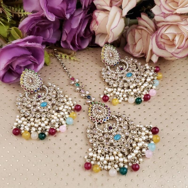 Tikka & Jhumka (Different Designs!) punjabi jewellery desi pakistan pakistani indian jewelry polki jewellry mehndi i wedding kundan stone necklace 7