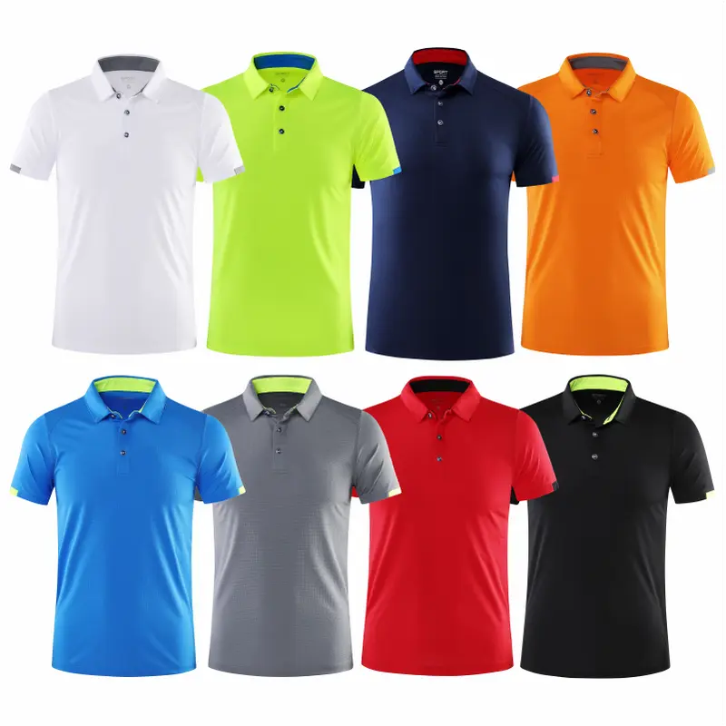 Casual Sports Quick-drying Lapel Short-sleeved POLO Shirt Cycling Suit Fitness Suit For Men Menswear Polyester 3