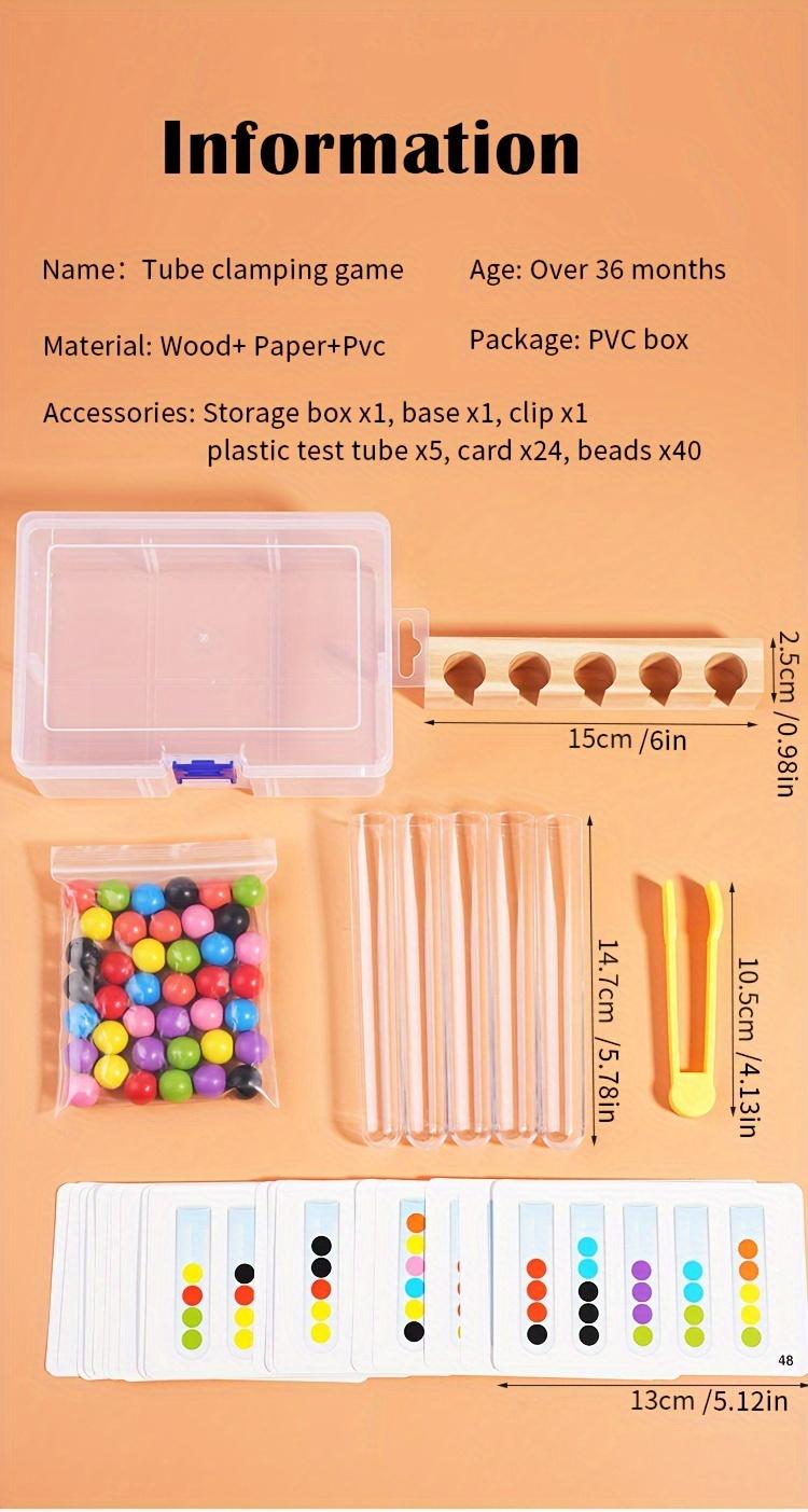 Product Introduction of Colorful Bead Sorting Activity Set, Finger Dexterity and Focus Training, Bead Picking and Sorting Game, Educational Toy for Early Development and Activities, Mixed Colors, Durable Material 6