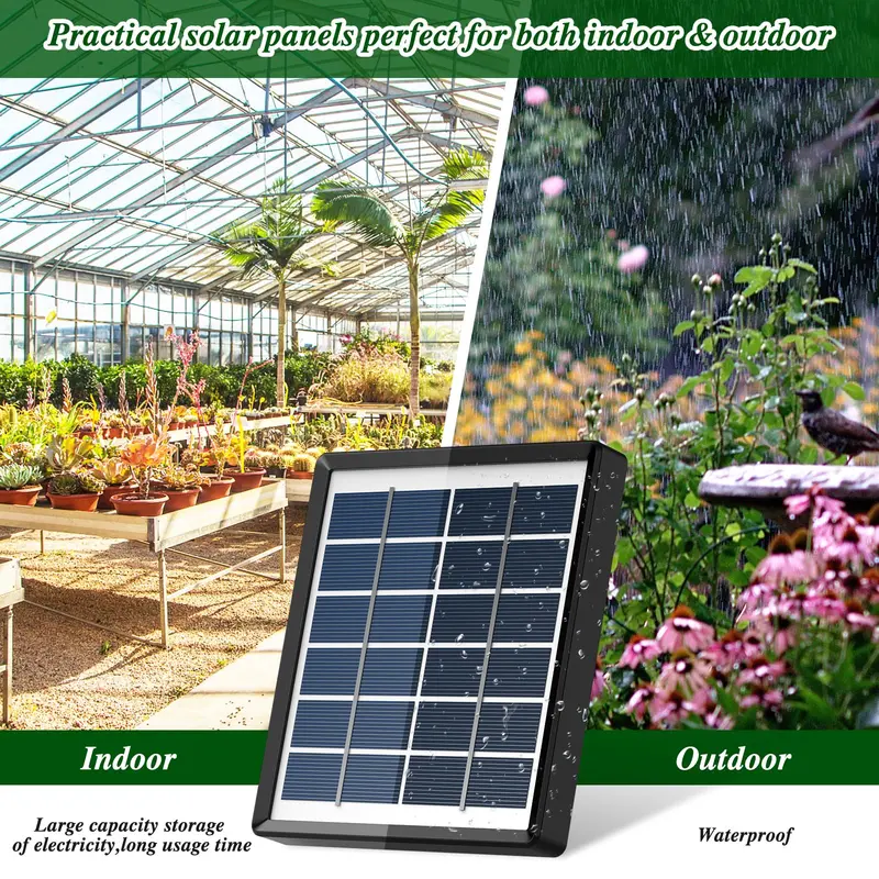 AnseTo Solar Irrigation System,Solar Drip Irrigation Kit with 15 Drippers,Solar Watering System DIY Automatic Watering System for Garden,Plant,Greenhouse,Terrace,Eco-Friendly and Energy-Saving, 2w 4