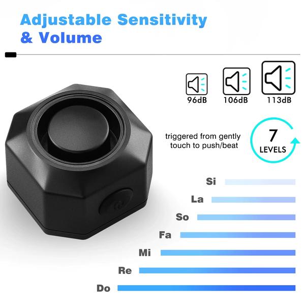 Wireless Bike Vibration Alarm USB Charging Remote Control Burglar Motorcycle Bike Security Detector System Bicycle Alarm 1