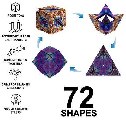 Starry Sky Rubik's Cube Set - 2 Pieces, 2-in-1 3D Puzzle Toy for Stress-Relieving Fun 5