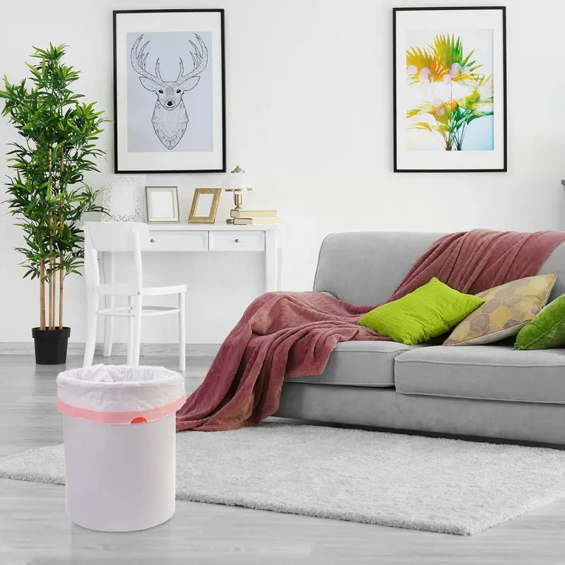 3 Rolls 15L Bin Bags Bin Liners Drawstring Rubbish Bags , Small Bin Bags Degradable Trash Bags Unscented Indoor Garbage Bags for Bedroom Kitchen Office (45x50cm, 15L) Cleaning 5