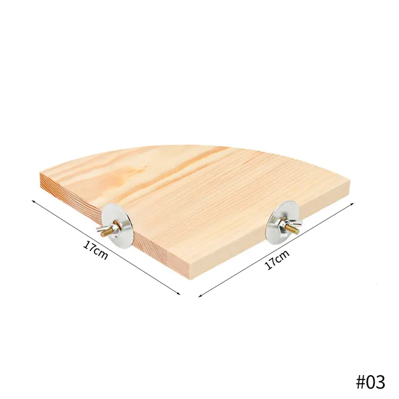 Parrot Bird Wood Perch Stand Platform Rectangle Fan-shaped Shelf Stand Board For Budgie Parakeet Cockatiel Hamster Gerbil Rat 8