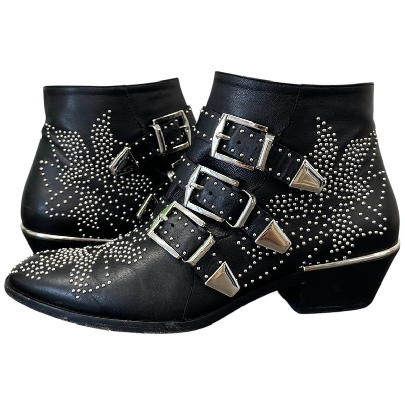Women's Susanna 40 Studded Leather Ankle Boots Black Size EU 36.5 / UK 3.5 2