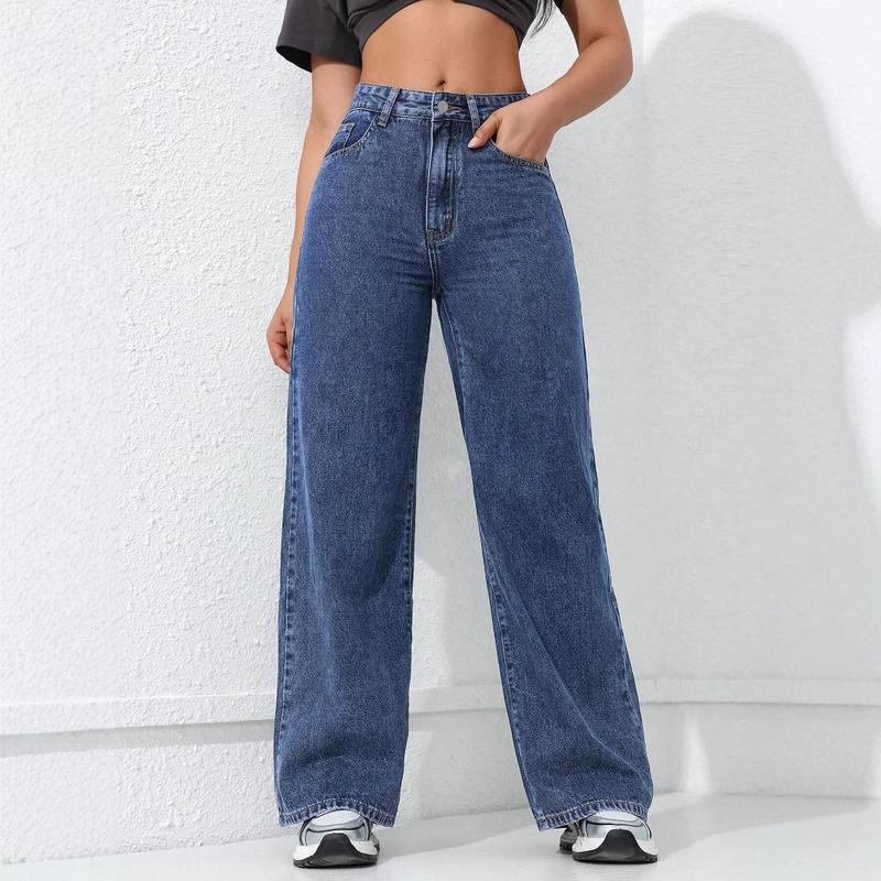 2025 spring new American wide leg jeans women light color washed loose slim mopping denim trousers 6