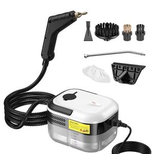High Pressure Steam Cleaner, 1200ml Large Capacity Water Tank, Portable Handheld Car Steam Cleaner with 3 Brush Heads for Kitchen Furniture, Home and Car Etc