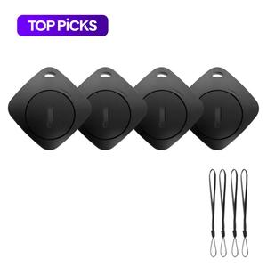 4 Pack, Bluetooth Luggage Tracker Works with Apple Find My APP (iOS Only, Not for Android), Keys Finder and Item Locator for Luggage, Backpack, Suitcases, Replaceable Battery(Battery included) #TOP PICKS