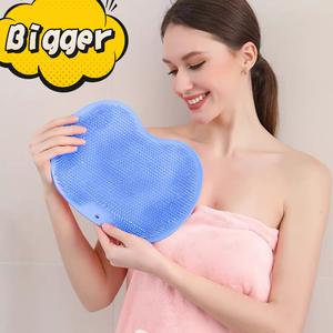 Foot Scrubber for Shower Non-Slip Suction Cup Foot Cleaner Massager Mat for Foot Care Exfoliation Spa Foot Circulation & Pain Relief (Blue)