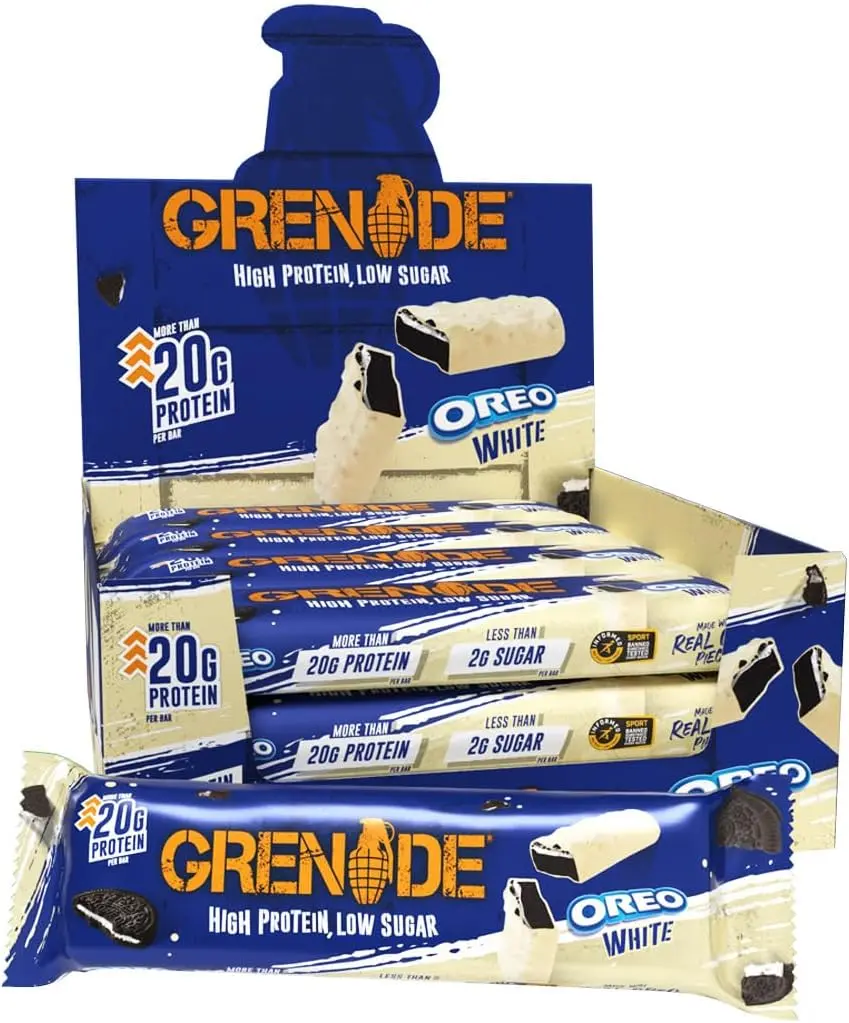 Grenade OREO White Protein Bar – 12 Pack, 60g Each, High in Protein, Low in Sugar dubai  chocolate  pads