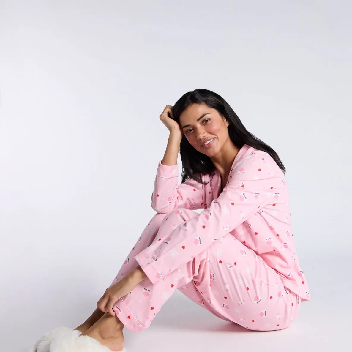 Dear Santa fleece pyjamas in a bag