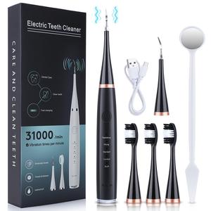 6 in 1 Electric Toothbrush, 1 Set Rechargeable Ipx6 Waterproof Teeth Cleaner, High Frequency Vibration Electric Toothbrush for Adults, Hygiene Products